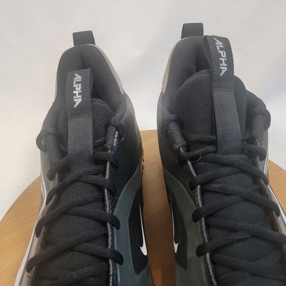 Nike Alpha Fast Flex Baseball Sneakers Shoes Men 13 Black White - Picture 7 of 14